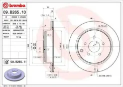 ���� ��������� (�����) Infiniti FX35 02-12 / Nissan Murano 02-16 [178Brembo09B26511], ������ 09B26511 ����