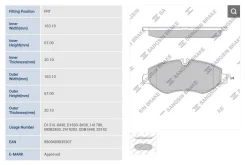 ������� ��������� �������� �������� Mercedes-BENZ, Volkswagen Crafter, Sprinter SP1622, PF-0410, GP-22010, A0054205220, PN0410, DB1973, D1316-8430, 12...
