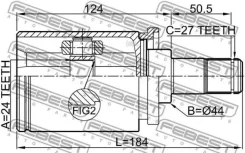 ���� ���������� ����� 24x44x27 BMW 5 F10 2009-2013 [ECE] Febest 1911F30LH 1911F30LH ����