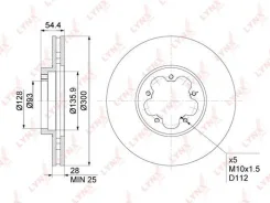 ���� ��������� ������������� (300x28) | ����� | Lynxauto BN1028 BN1028 ����