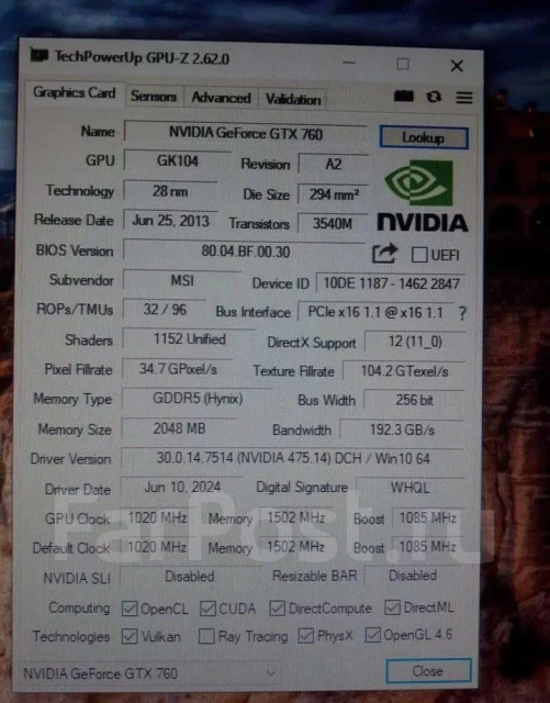 GeForce GTX 760 ����