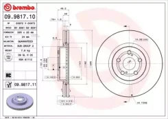 ���� ����. ���. ����. [295x26] 5 ���. Toyota Avensis 2.0 D-4D/2.4 04/03- Brembo 09981710 09981710 ����