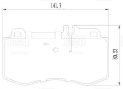 ������� ����. Mercedes E (W212) (09-)/CLS (W218) (10-) ����. �����. 141x80 (PF 2412) Trialli PF2412 PF2412 ����