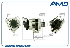��������� 37300-27013/AMD. EL173 (POLY-VF6) AMD Hyundai (Tucson JM) (2,0D) (2004-) (Santa Fe CM) (2,2D) (2006-) KIA (Sportage JE) (2,0D) (2004-) AMDEL...