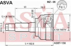 ���� �������� 23x56x26 ASVA MZ05 ����