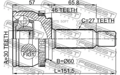 ���� �������� 30x60x27 | ����� ����/��� | Febest 1210SD11A46 1210SD11A46 ����
