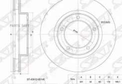 ���� ��������� (�����) Toyota Land Cruiser (J100) 84-23 SAT ST-43512-60140 ST4351260140 ����