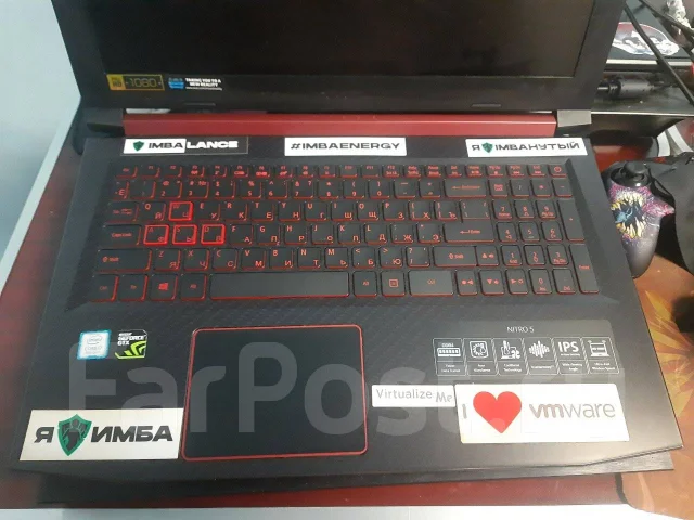 Acer Nitro 5 AN515-52. 15.6", 4,1����, ��� 16 ��, ���� 1 000���, WiFi: 1, Bluetooth: 1, ����������� �� 10��. ����