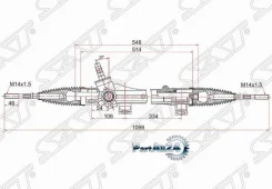 ����� ������� Toyota Corolla (E120) 00-07 / Corolla Fielder 00-06 (����� ����) SAT ST-45510-02050 ST4551002050 ����