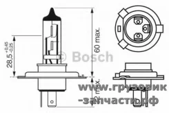 ����� ���� ����������� H4 24V 75/70W Bosch 1987302441 1987302441 ����
