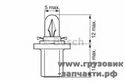 ����� ����� �������� � ����������� ������� 24V1,2W Bosch 1987302514 1987302514 ����