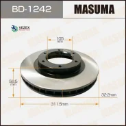 ���� ����. ���. ����. [311x32] 6 ���. Toyota Land Cruiser 80 90-97 Masuma BD1242 BD1242 ����