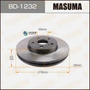 ���� ��������� Toyota WISH �����. (���. 2 ��. ) Masuma BD1232 BD1232 ����