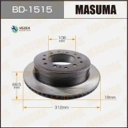 ���� ��������� Masuma, rear Toyota LAND Cruiser Prado / GDJ150L Masuma BD1515, ������ BD1515 ����