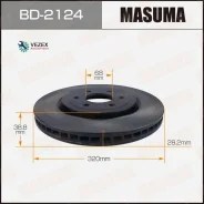 ���� ��������� Nissan Pathfinder -14 �����. Masuma BD2124 BD2124 ����