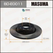 ���� ��������� AUDI A3 07- ����. (� ����. 2 ��. ) Masuma BDE0011 BDE0011 ����