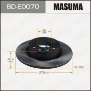 ���� ��������� VW Touran ����. Masuma BDE0070 BDE0070 ����