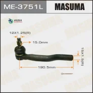 ���������� ������� ���� Masuma Toyota Camry / ACV30 01-03 LH Masuma ME3751L, ����� ME3751L ����