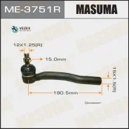 ���������� ������� ���� Masuma Toyota Camry / ACV30 01-03 RH Masuma ME3751R, ������ ME3751R ����
