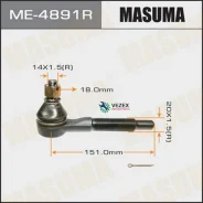 ���������� ������� ���� Masuma Nissan Safari / Y61 97-07 RH Masuma ME4891R, ������ ME4891R ����