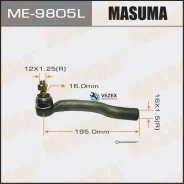 ���������� ������� ���� Toyota RAV4 06- ���. Masuma ME9805L ME9805L ����