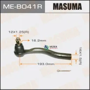 ���������� ������� ���� Masuma Mitsubishi Pajero/ V83W RH Masuma MEB041R, ������ MEB041R ����