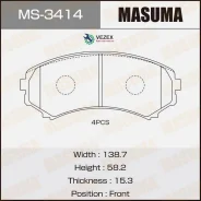 ������� ��������� Mitsubishi Pajero 90- 2.5-3.8/2.5 Diesel ������. Masuma MS3414 MS3414 ����