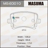������� �������� Masuma Passat, Tiguan, GOLF rear (1/12) Masuma MSE0010, ������ MSE0010 ����