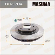 ���� ��������� Mitsubishi Pajero IO 98- �����. (���. 2 ��. ) Masuma BD3204 BD3204 ����