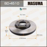 ���� ��������� Mazda 3 �����. (���. 2 ��. ) Masuma BD4510 BD4510 ����