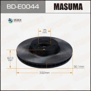 ���� ��������� Masuma, front BMW X5 (F15), X6 (F16) Masuma BDE0044, �������� BDE0044 ����