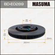 ���� ��������� Peugeot 5008 -17 �����. Masuma BDE0289 BDE0289 ����