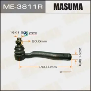 ���������� ������� ���� Toyota LX470/LAND Cruiser ����. Masuma ME3811R ME3811R ����