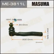 ���������� ������� ���� Toyota LX470/LAND Cruiser ���. Masuma ME3811L ME3811L ����