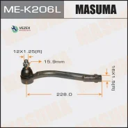 ���������� ������� ���� Masuma Hyundai, KIA/ Santa FE LH Masuma MEK206L, ����� MEK206L ����