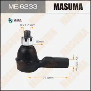 ���������� ������� ���� Honda CAPA 1998-2002/Honda CITY 2002-2003/Honda HR-V 1998-2006/Honda LOGO 1996-2001 Masuma ME6233 ME6233 ����