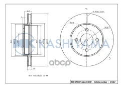 ���� ���������, �������� DF4364 (260x22)4 ��� MK Kashiyama ���. G1067 G1067 ����