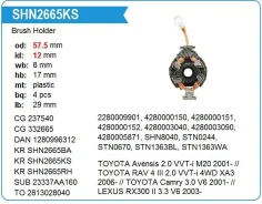 �������������� �������� Toyota Camry 3.0 V6 2001- Lexus RX300 II 3.3 V6 2003-, ������� Krauf SHN2665 ����