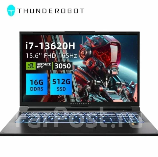 Thunderobot. 15.6", 2,4����, ��� 16 ��, ���� 512���, WiFi: 1, Bluetooth: 1, ����������� �� 4��. ����