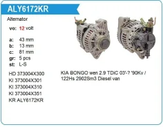 ��������� Hyundai KIA Bongo wen 2.9 TDiC 03, Diesel Krauf ALY6172KR ����
