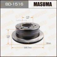 ���� ����. ����. ����. [330x18] 5 ���. Toyota Land Cruiser 100 4.2TD/ 4.7 1/98- BD1516 ����