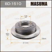 ���� ����. ����. Toyota Land Cruiser 90/ FJ Cruiser 4.0 06-/ Lexus GX 460/ 470 01-09 BD1510 ����