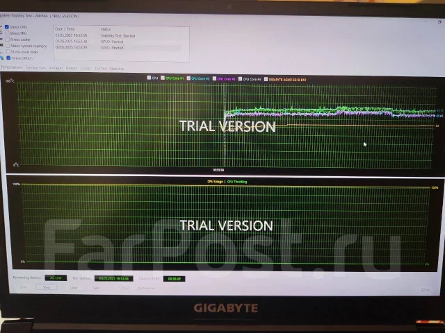 Gigabyte G6. 16", 165����, ��� 16 ��, ���� 512���, WiFi: 1, Bluetooth: 1 ����