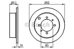 ���� ��������� ������ Mitsubishi Galant 1.8-2.5 92 262x10x4 [178Bosch986478655] 986478655 ����