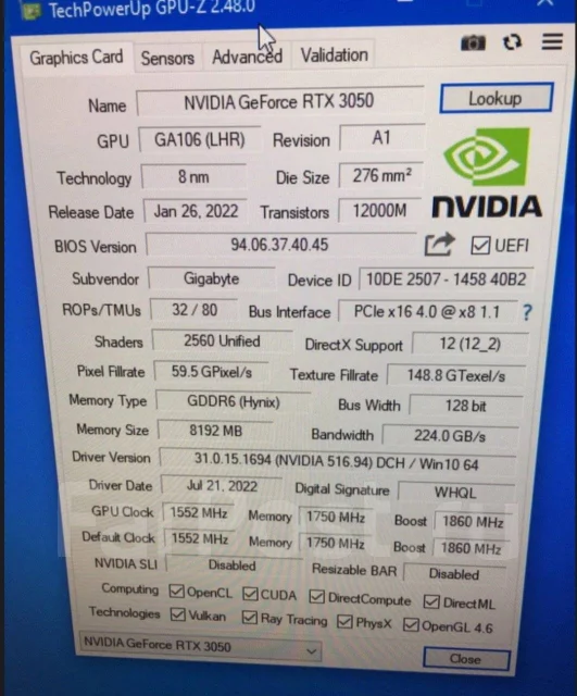 GeForce RTX 3050 ����