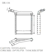 �������� ����� Toyota Corolla Fielder 2006-2012 HR-116-26-K HR11626K ����