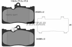 ������� ��������� �������� ������ Lexus: GS 05- Textar 2032501 2032501 ����