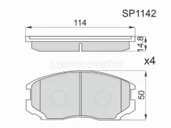 ������� ��������� HI-Q/Sangsin Brake SP1142, �������� SP1142 ����