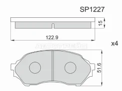 ������� ��������� HI-Q/Sangsin Brake SP1227, �������� SP1227 ����