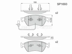 ������� ��������� HI-Q/Sangsin Brake SP1693, �������� SP1693 ����